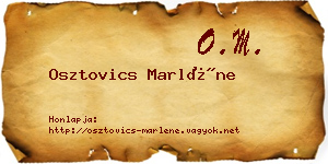 Osztovics Marléne névjegykártya